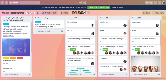 An image of a Trello board