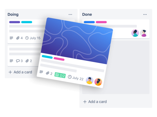  illustration of a Trello card of a single customer on a Trello board using CRM tools